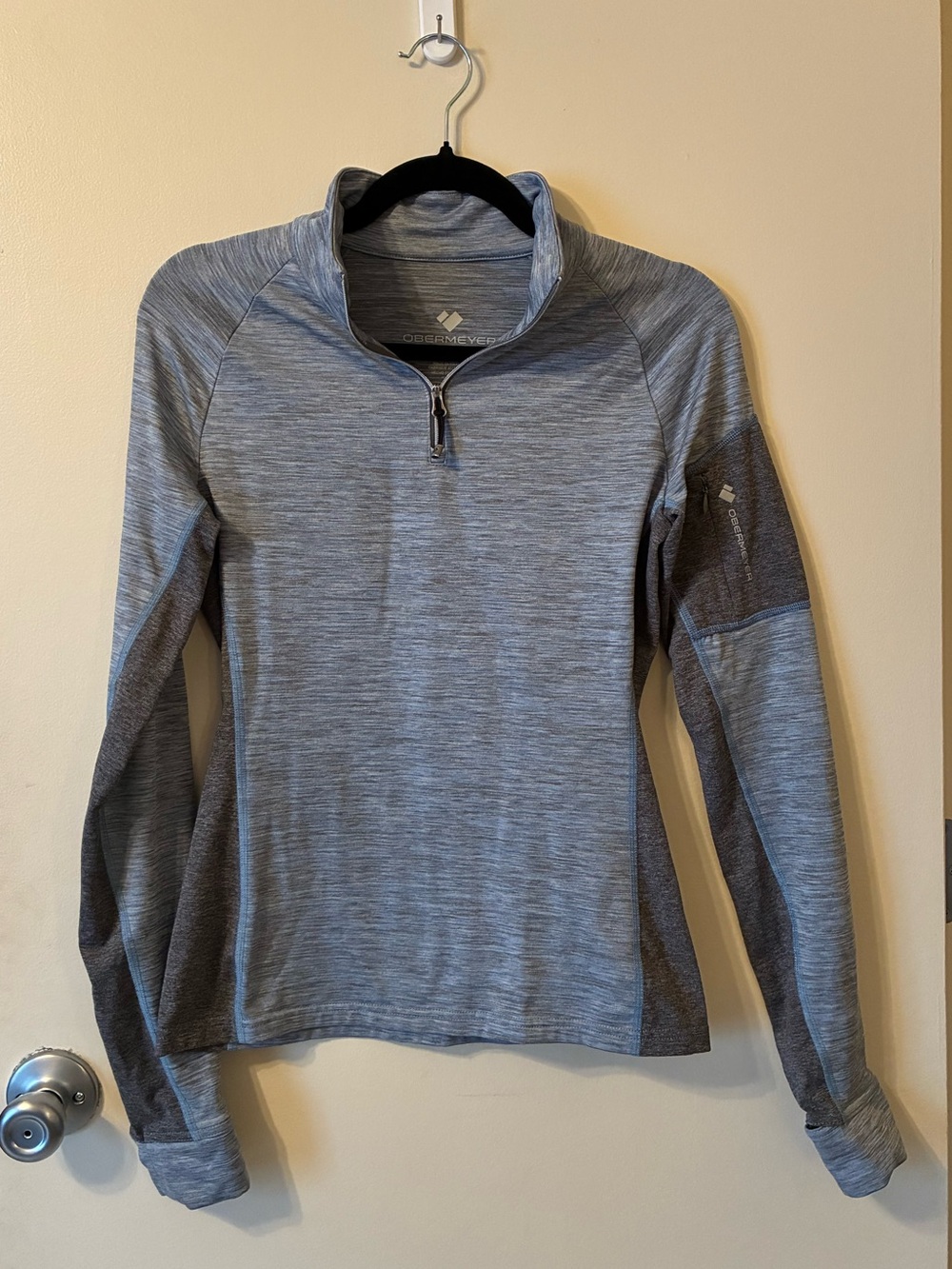 Obermeyer Discover Quarter-Zip Baselayer Athletic Jacket Pullover Ski Snow EUC S